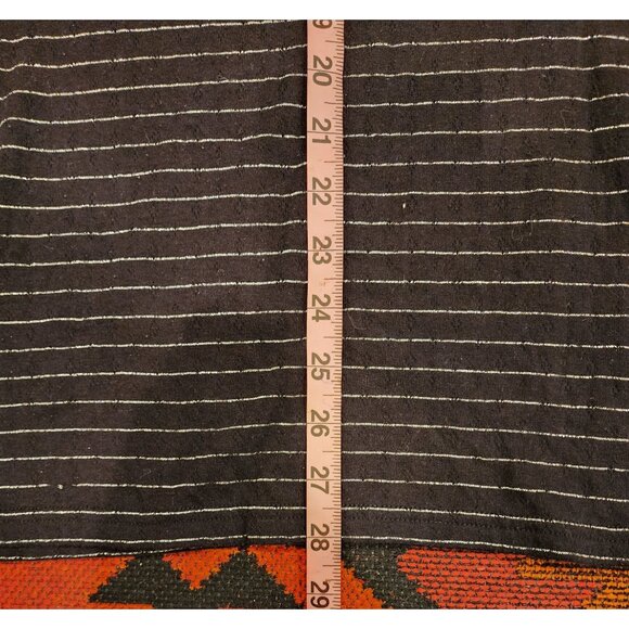 Croft & Barrow Women's Black & Silver Striped Henley Top 4X - Picture 11 of 16